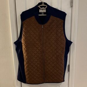 Oak Hill Quilted Vest Blue and Brown Size 3XL